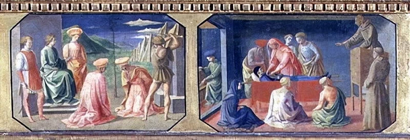 Filippo Lippi - Il martirio dei SS. Cosma e Damiano, parte della Predella alla Madonna col Bambino, Galleria degli Uffizi, Firenze